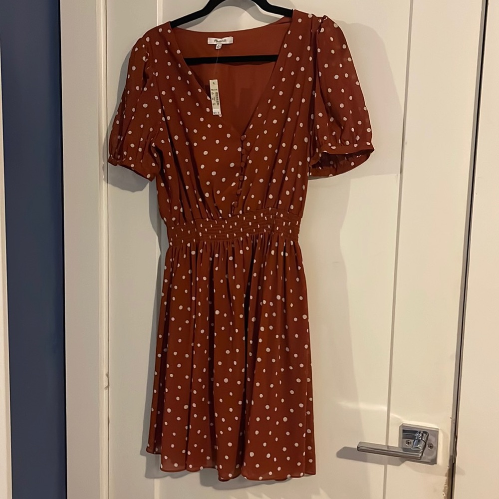 Madewell NWT polka dot dress